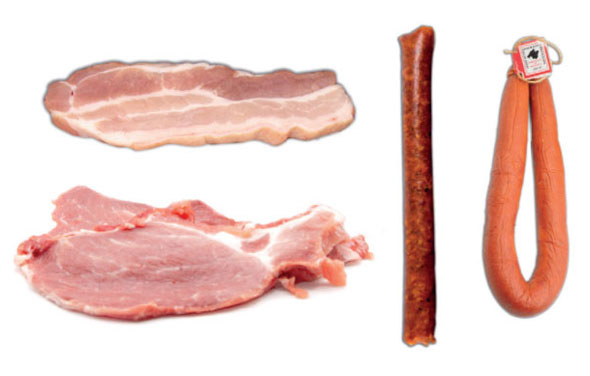 Cabeza de lomo, longaniza, chistorra, panceta