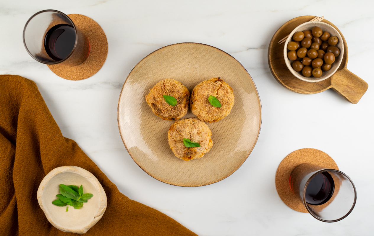 Bolitas de calabaza  y carne picada