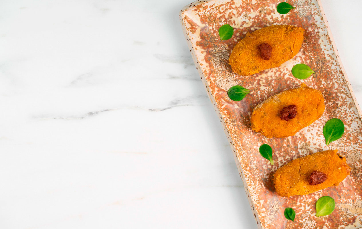 Croquetas de sobrasada y portobello