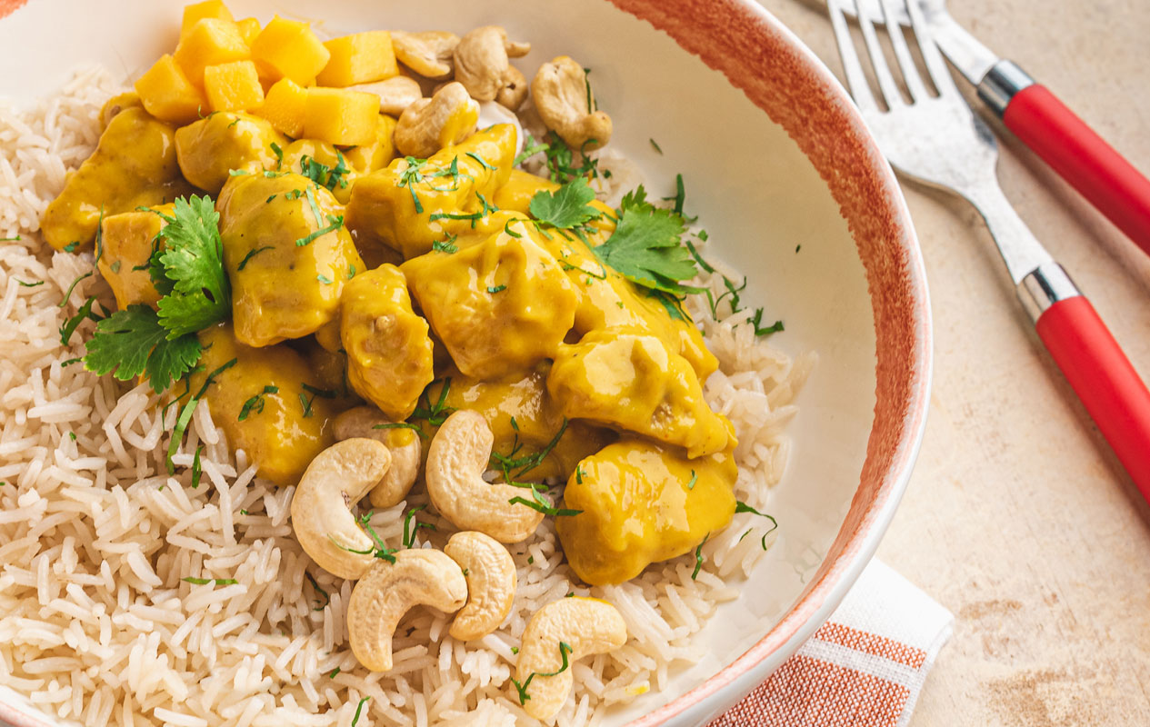  Pollo al curry de mango