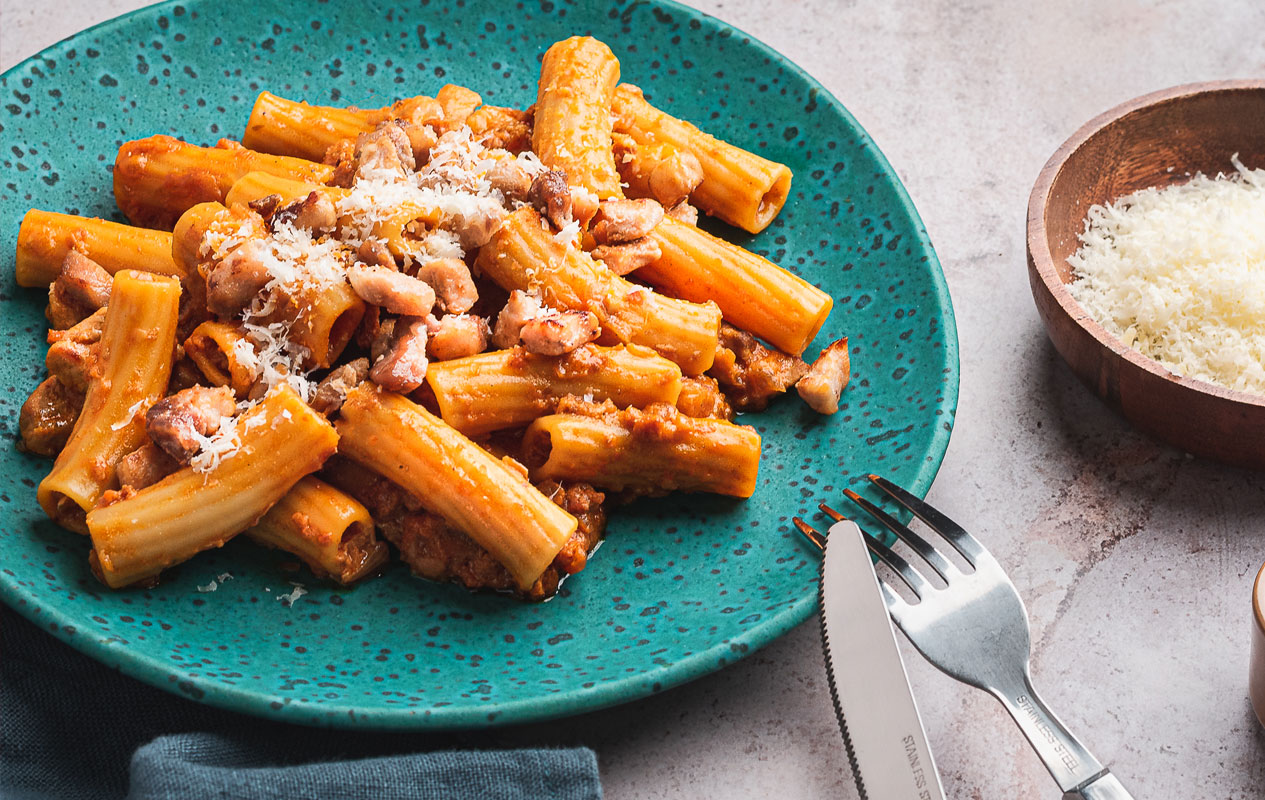  Rigatoni con sobrasada